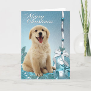 Cartes de Noël de golden retriever de Labrador
