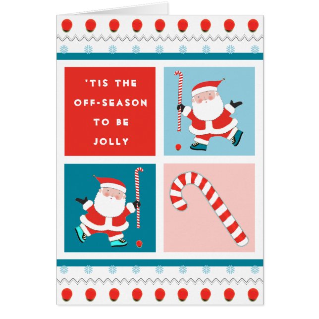 Cartes de Noël de hockey sur gazon (Devant)