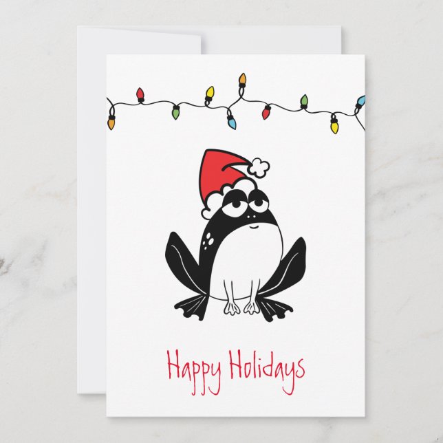 Cartes de Noël de la grenouille de Noël (Devant)