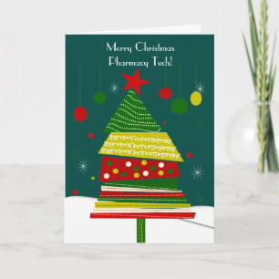 Cartes de Noël de la technologie de la pharmacie #