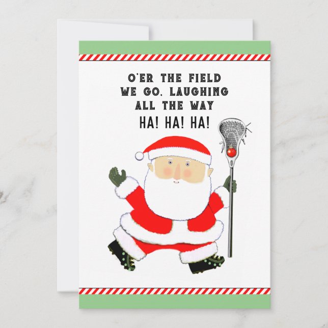 Cartes de Noël de Lacrosse (Devant)