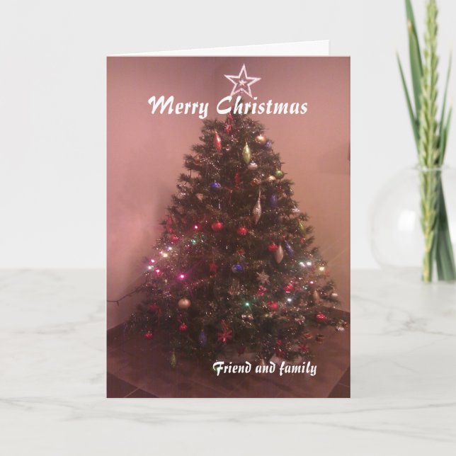 Cartes de Noël de l'ami et de la famille (Devant)