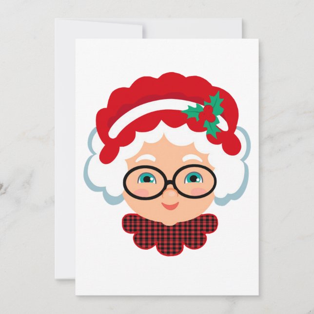 Cartes de Noël de Mme Santa Claus (Devant)