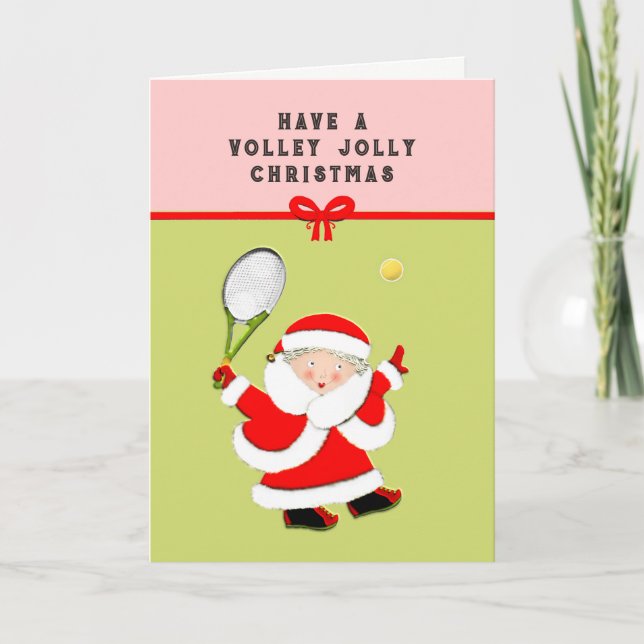 Cartes de Noël de tennis (Devant)