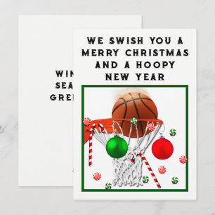 Cartes de Noël de vacances de basket-ball