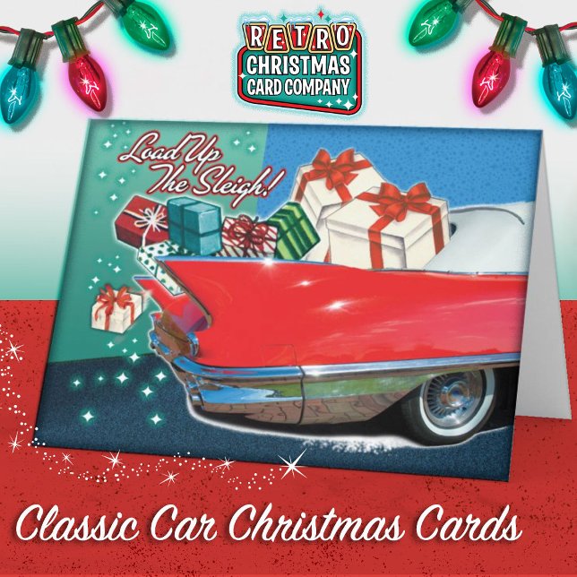 Cartes de Noël de voiture classique (Classic Car Retro Christmas Cards)
