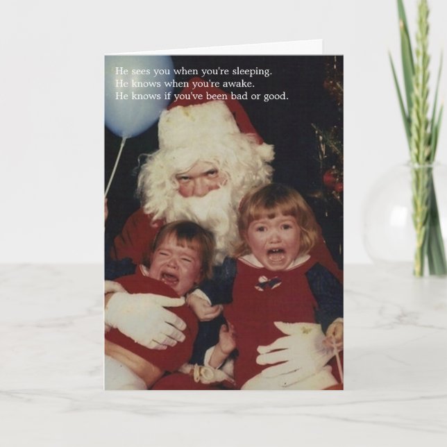Cartes de Noël déplaisantes de Père Noël (Devant)