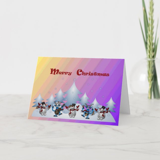 Cartes de Noël des amateurs de danse des neiges (Devant)