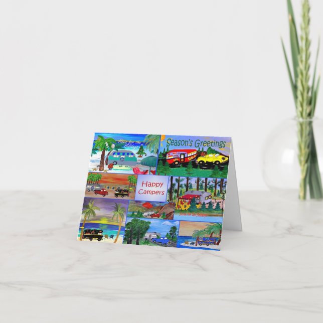 Cartes de Noël des campeurs de mon collet de campe (Devant)