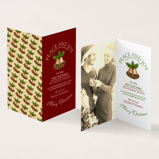 Cartes de Noël des cloches de mélèze (Intérieur et extérieur)