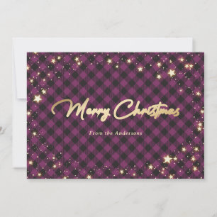 Cartes de Noël des étoiles de Buffalo violet