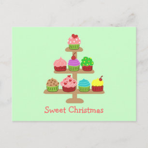 Cartes de Noël des gâteaux sucrés
