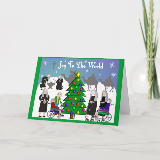 Cartes De Noël Des Soeurs Catholiques "Joy To The  (Devant)