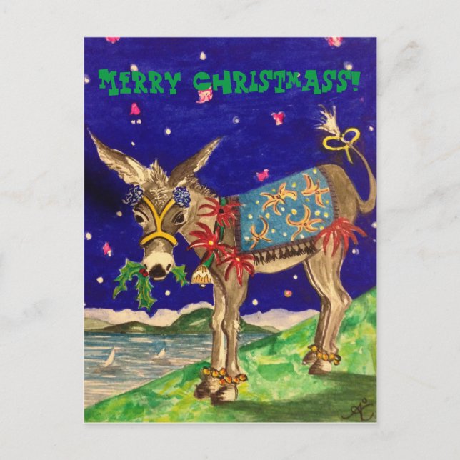 Cartes de Noël Donkey (Devant)