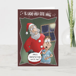 Cartes de Noël drôles : Connaît quand vous êtes