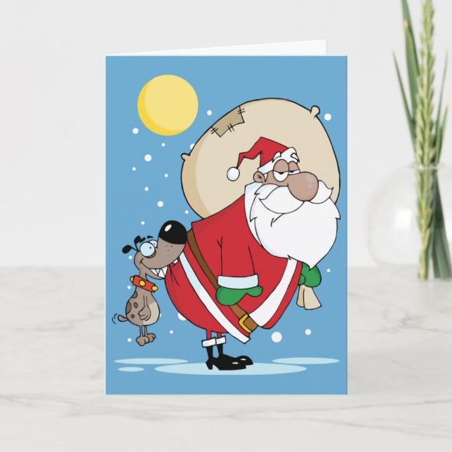 Cartes de Noël drôles de Père Noël (Devant)