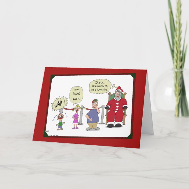 Cartes de Noël drôles : Longue journée (Devant)