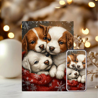 Cartes de Noël du chien mignon