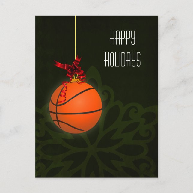 cartes de Noël du joueur de basket (Devant)