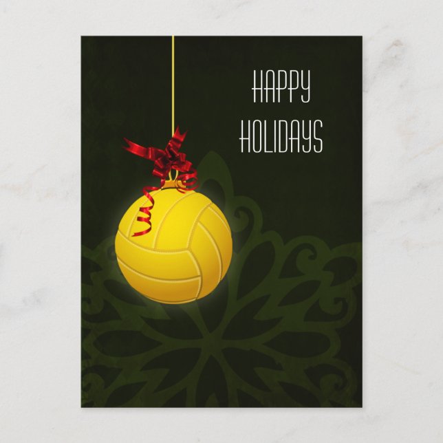 cartes de Noël du joueur de volley-ball (Devant)