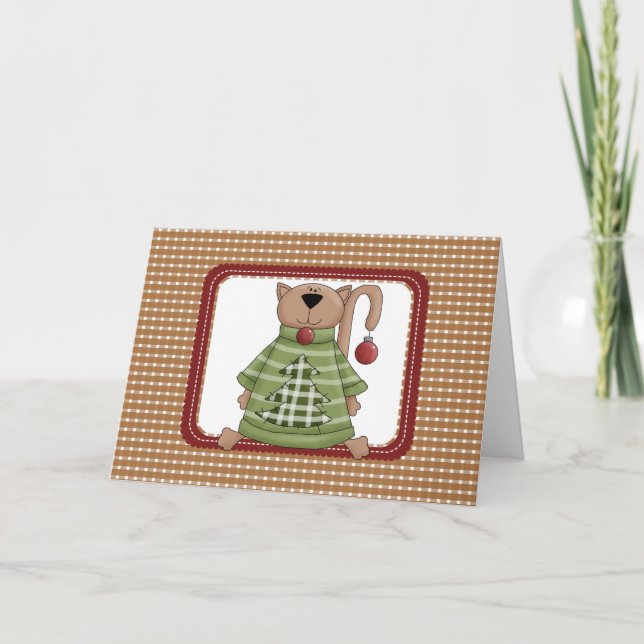 Cartes de Noël du pays du chat (Devant)