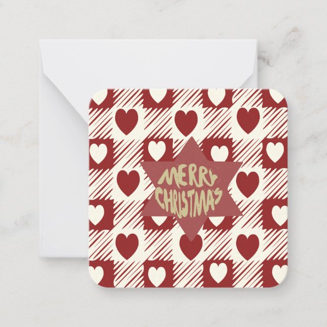 Cartes de Noël en forme de cœur (Devant)
