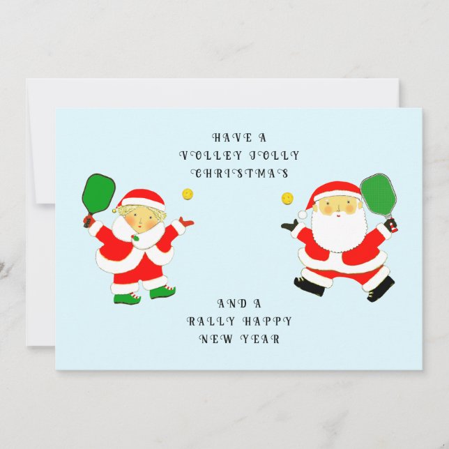 Cartes de Noël Funny Pickleball (Devant)