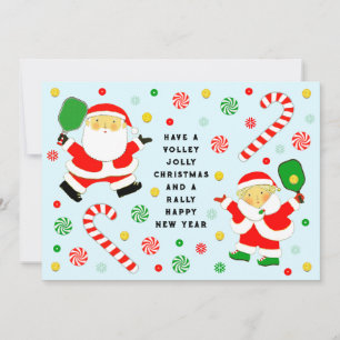 Cartes de Noël Funny Pickleball