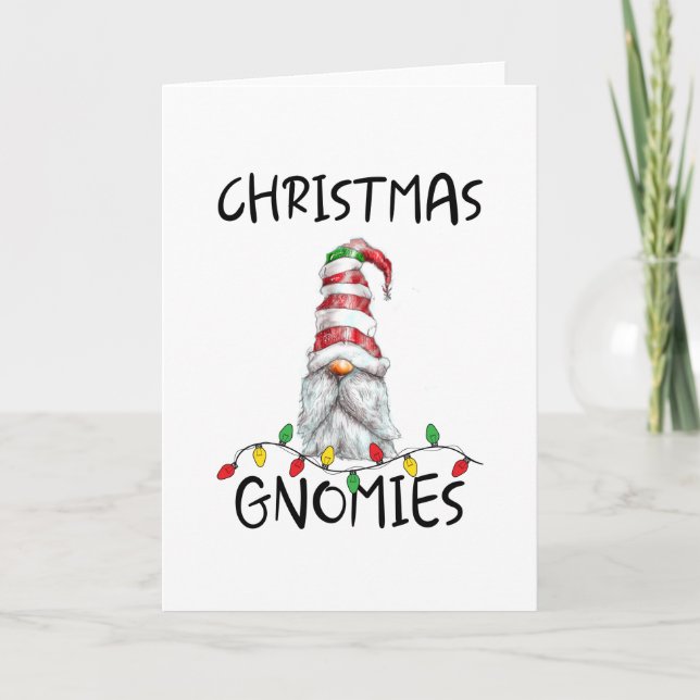 Cartes de Noël Gnomies, Noël avec mes Gnomies (Devant)