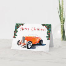Cartes de Noël Hot Rod