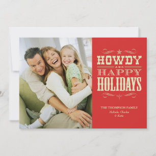 Cartes de Noël Howdy Western