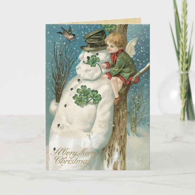 Cartes de Noël irlandaises, Noël vintage (Devant)