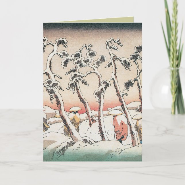 Cartes de Noël japonaises Hiroshige (Devant)