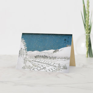 Cartes de Noël japonaises vintage Hiroshige