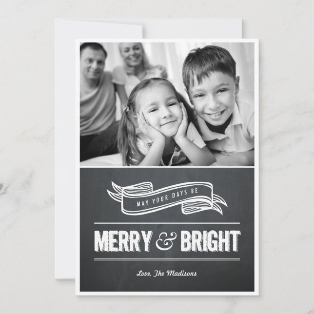 Cartes de Noël Joyeuses et Lumineuses (Devant)