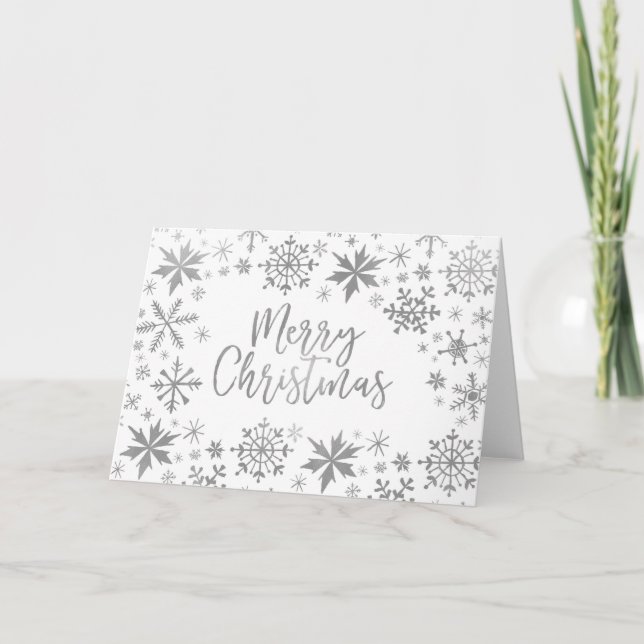 Cartes de Noël Joyeuses Flamme de neige (Devant)