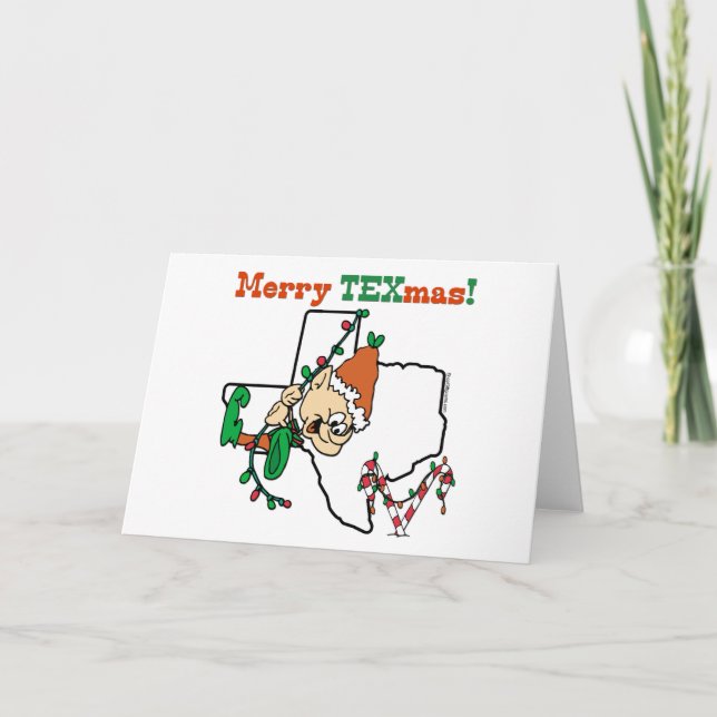 Cartes de Noël Joyeuses Texmas (Devant)