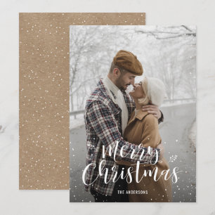 Cartes de Noël Kraft Lettré à la main