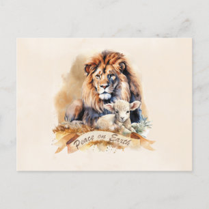 Cartes de Noël Lion et Agneau