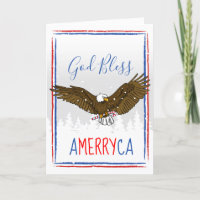 Cartes de Noël patriotiques | Aigle de vacances