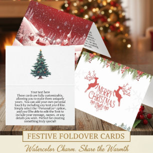 "Cartes de Noël personnalisables de village enneig