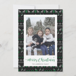 Cartes de Noël Photo du Père Noël noir