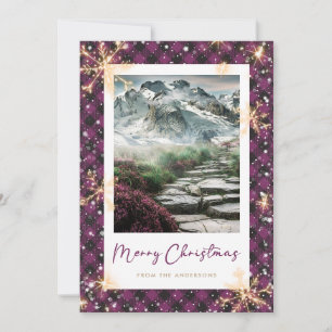 Cartes de Noël Plaid Mountain de Buffalo Violet