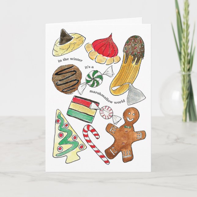 Cartes de Noël pliées (Devant)
