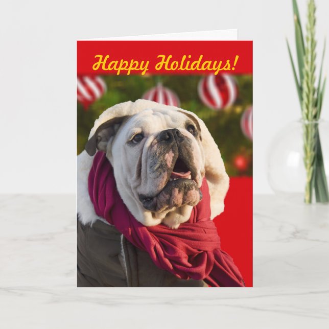 Cartes de Noël pour Bulldog (Devant)