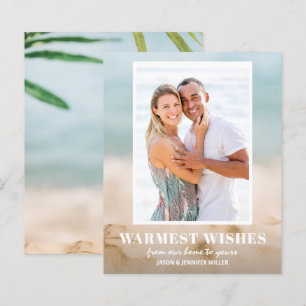 Cartes de Noël pour les photos de plage de sable e