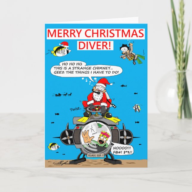 Cartes de Noël pour les plongeurs ! (Devant)