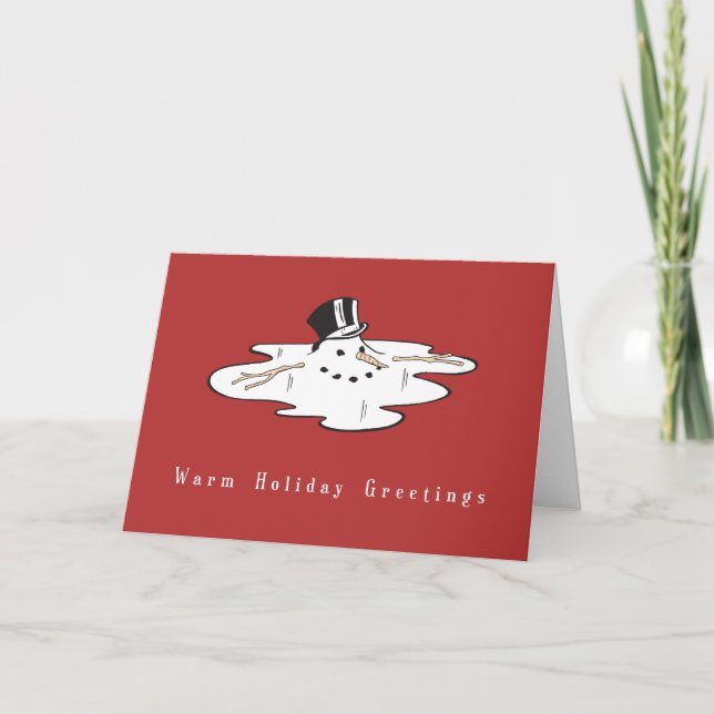 Cartes de Noël professionnelles Snowman (Devant)