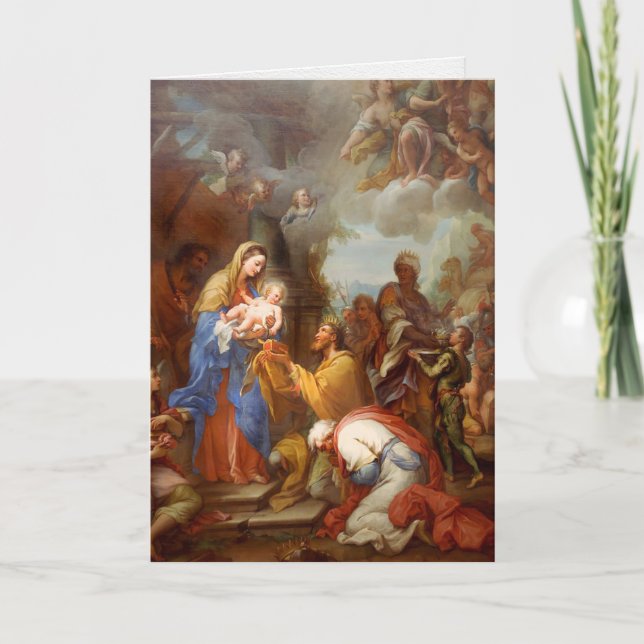 Cartes de Noël religieuses | Adoration des rois 1 (Devant)