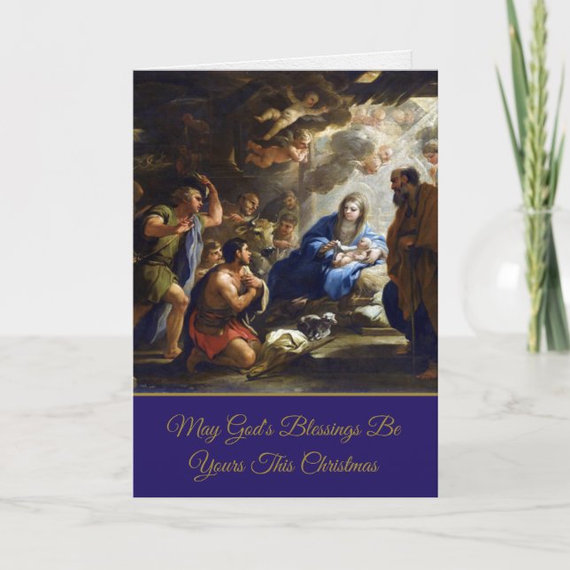 Cartes de Noël religieuses | Bénédictions de Dieu (Devant)